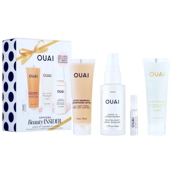 ⚡SOLD⚡OUAI 4 Piece Kit Travel Size Shampoo Conditioner Cleanser Sephora Beauty - Picture 1 of 3